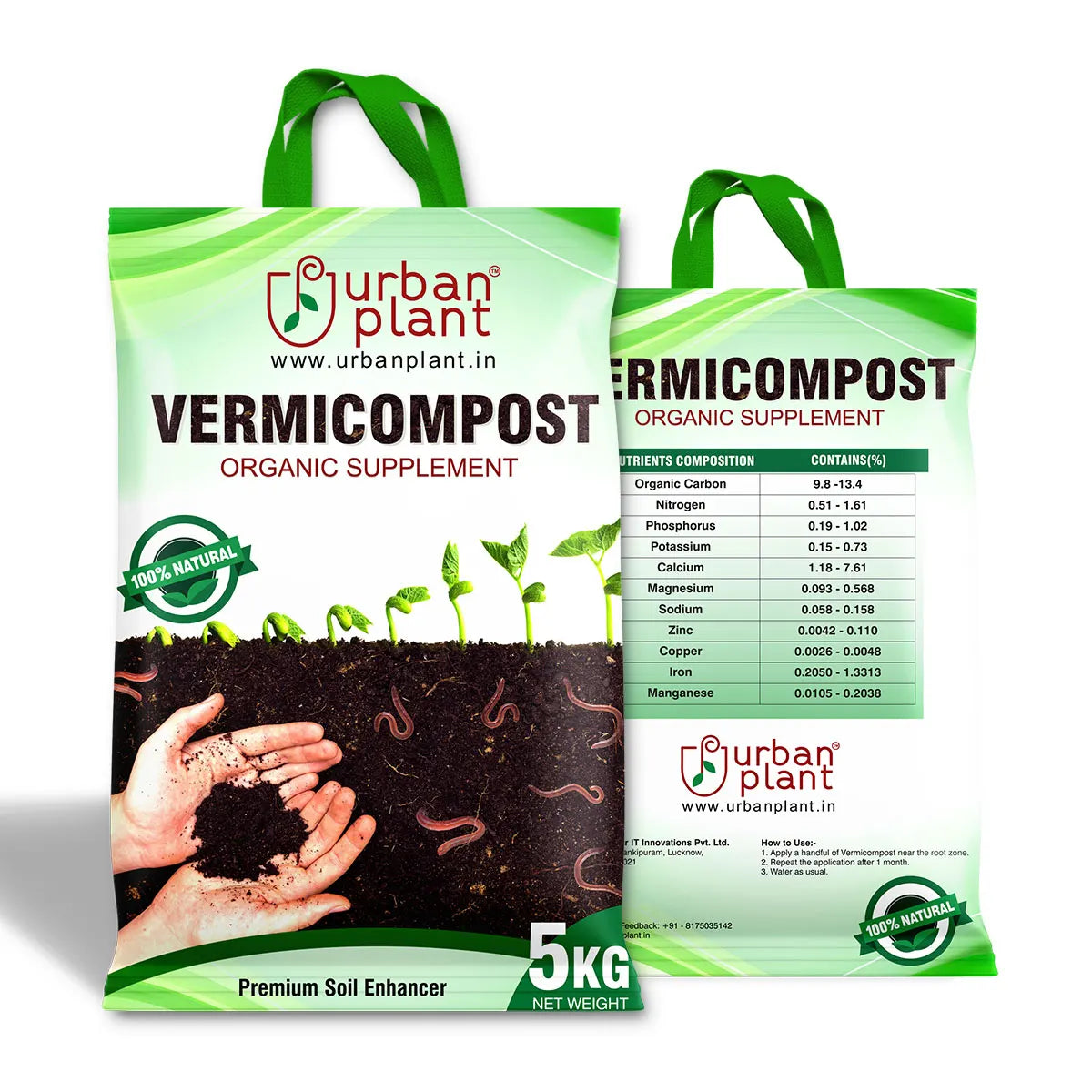 Buy Pure Vermicompost At Affordable Price -Organic Fertiliser | Urban Plant