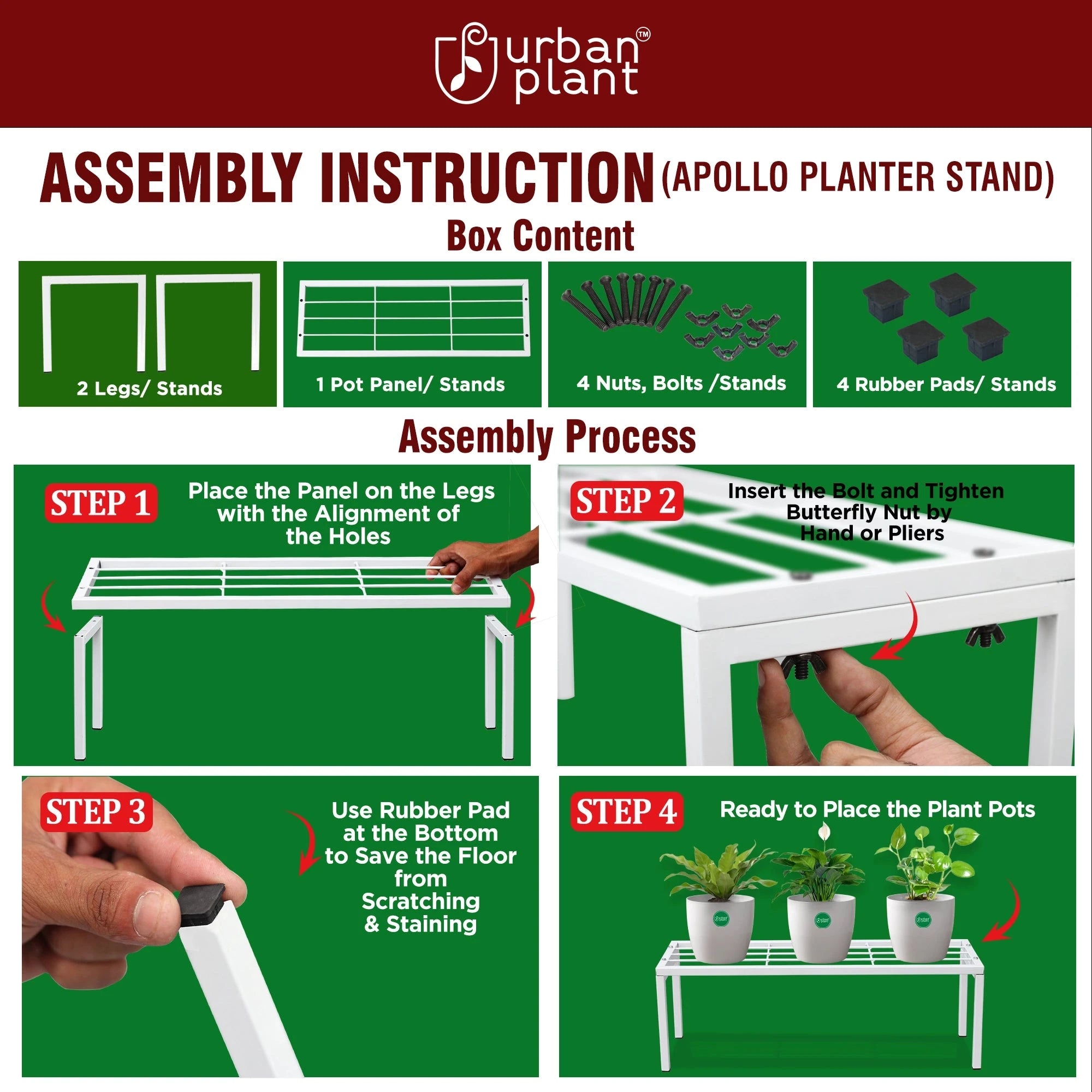 Urban Plant Apollo Metal Plant Stand for Garden Metal Stand Urban Plant 