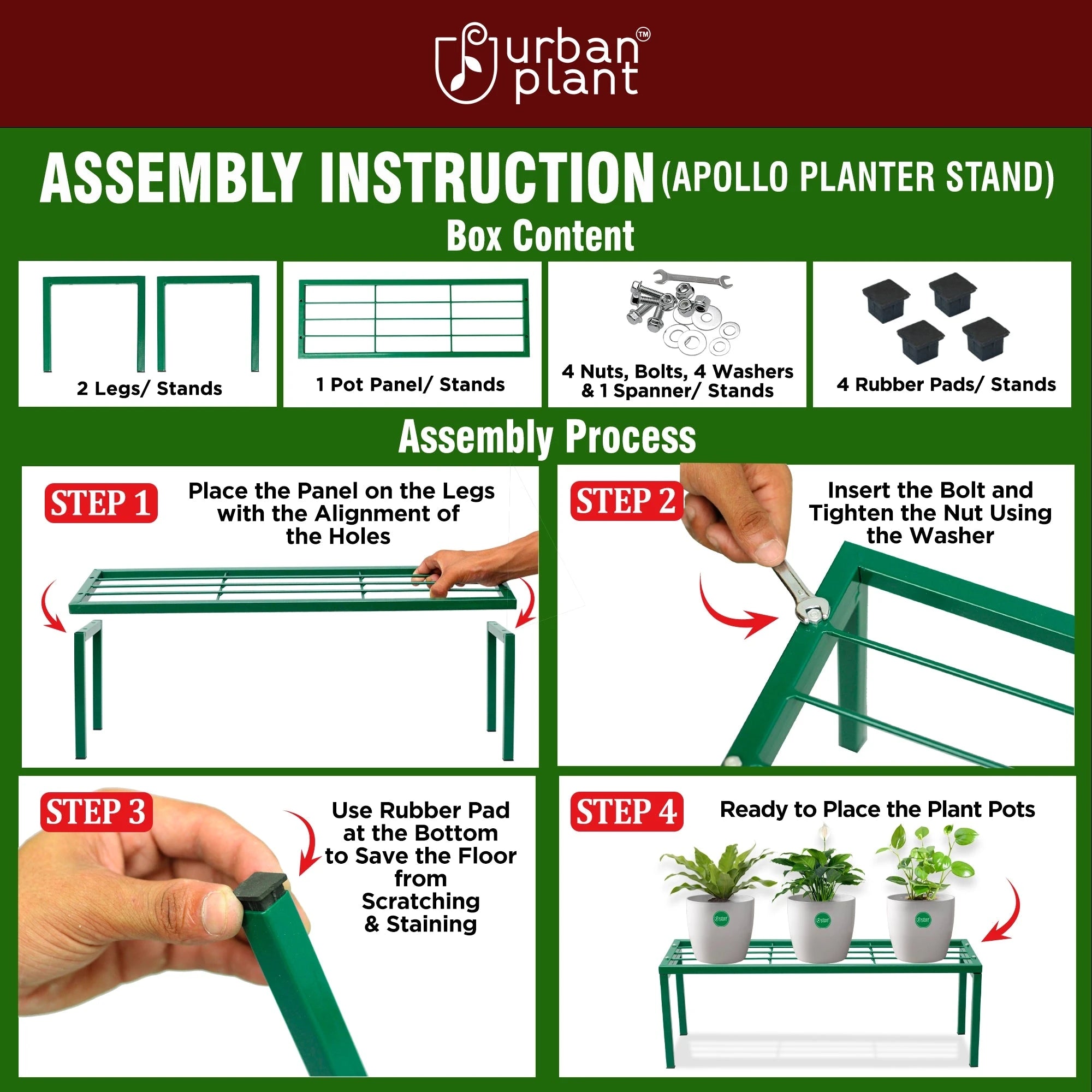 Urban Plant Apollo Metal Plant Stand for Garden Metal Stand Urban Plant 