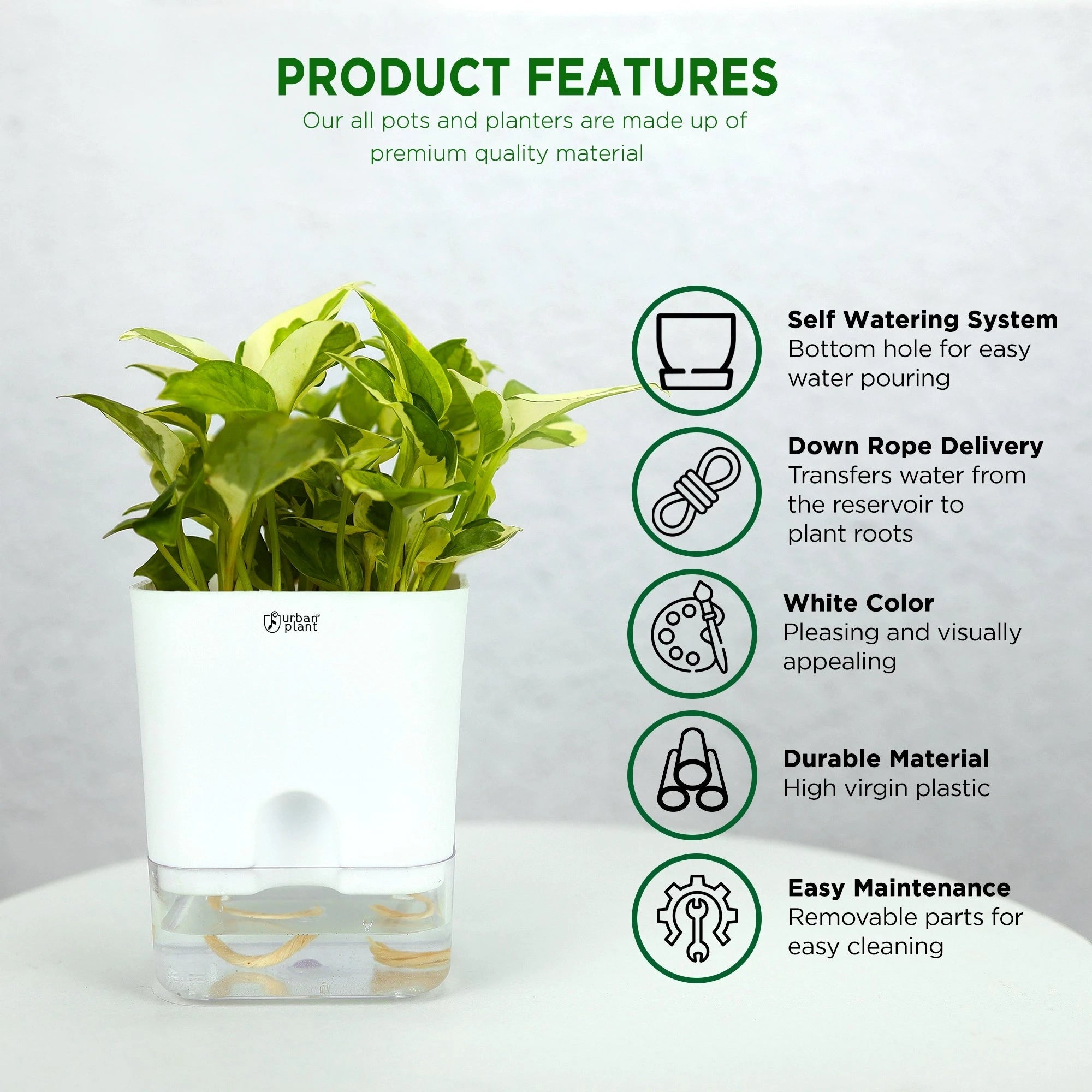 Aquaflow Self Watering Pot Plastic Pot Urban Plant 