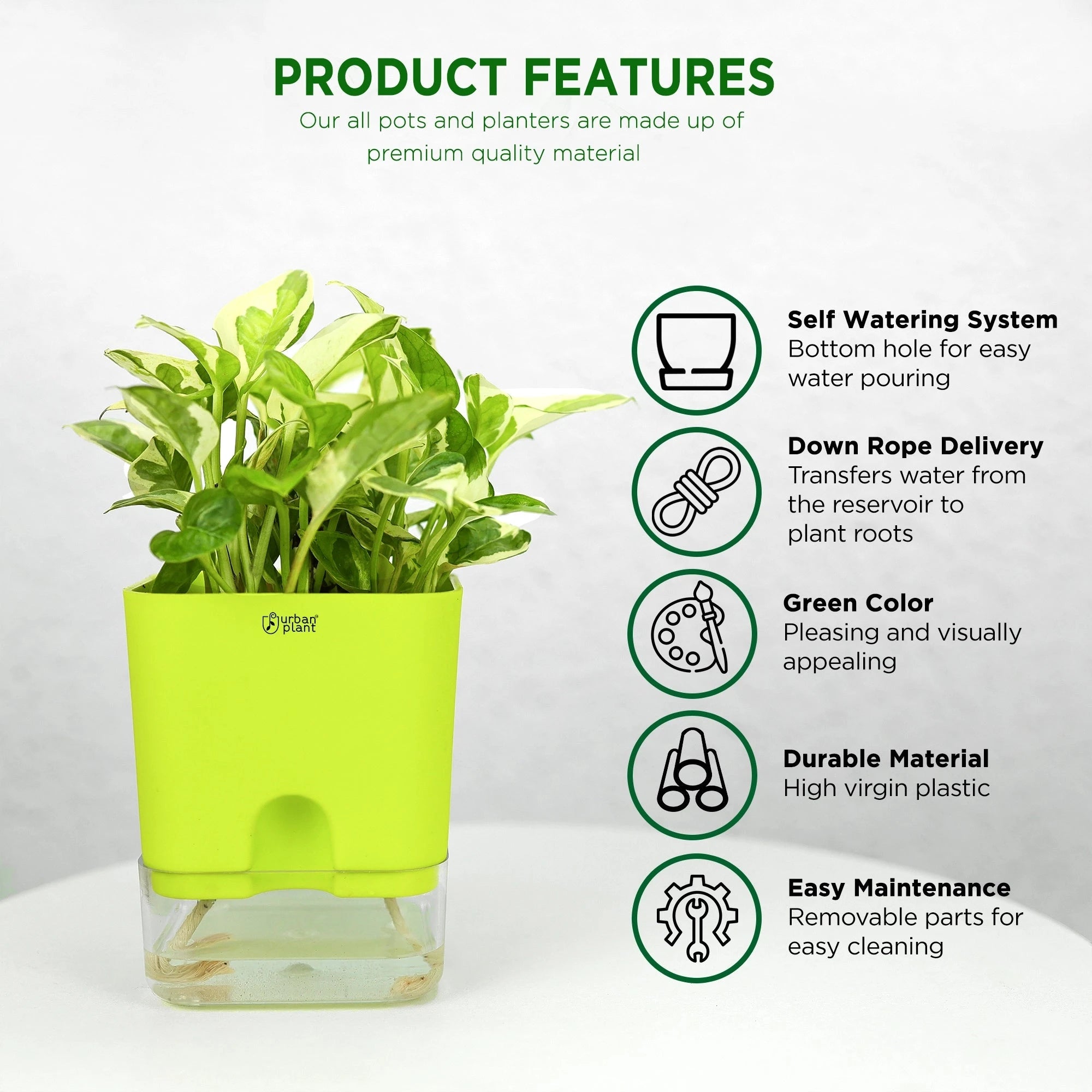 Aquaflow Self Watering Pot Plastic Pot Urban Plant 