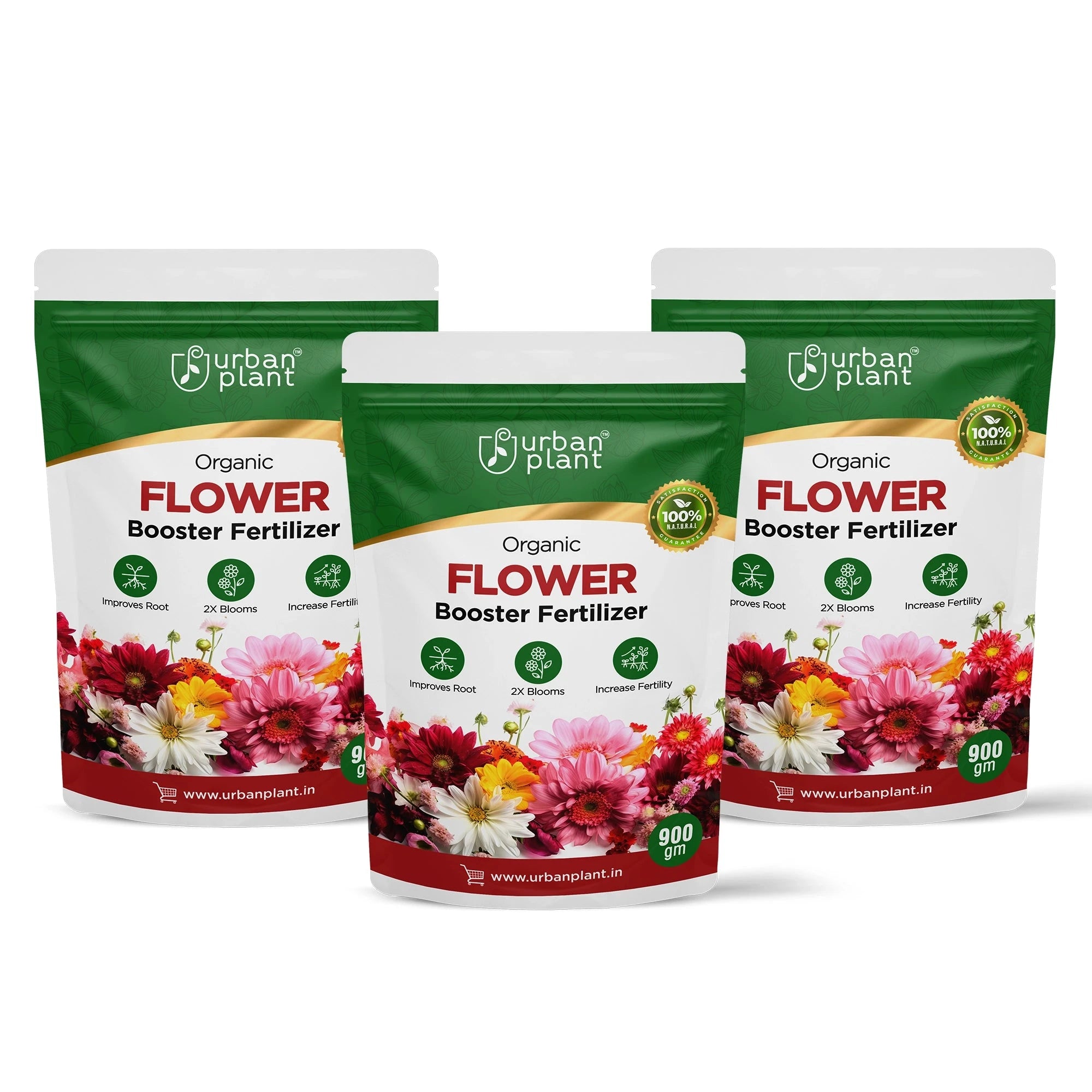 Flower Booster Fertilizer Potting Mix Urban Plant Pack of 3 