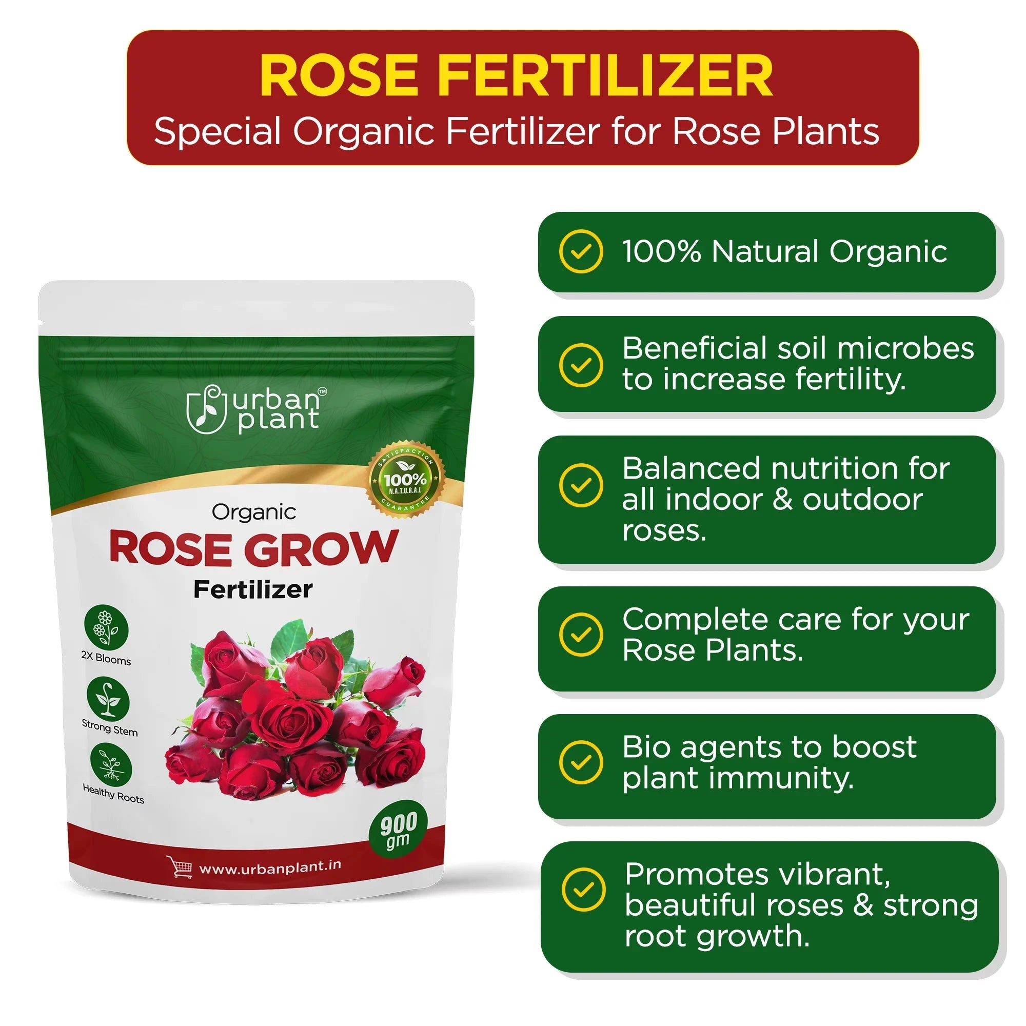 Rose Grow Fertilizer Potting Mix Urban Plant 