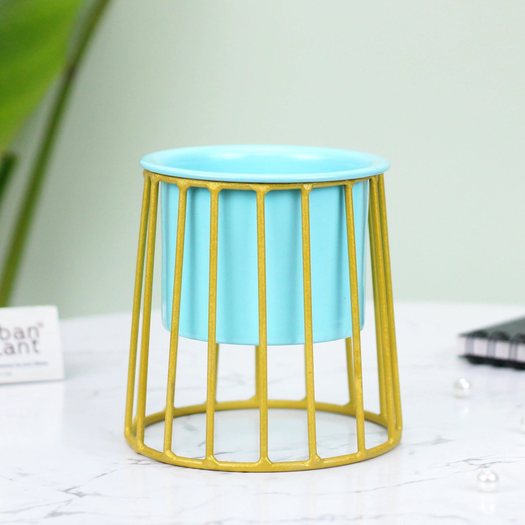 Chalice Mini Planter Urban Plant Cyan 