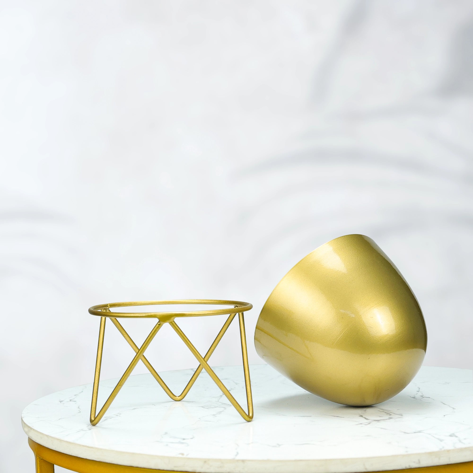 Ember Gold Metal Planter Urban Plant 