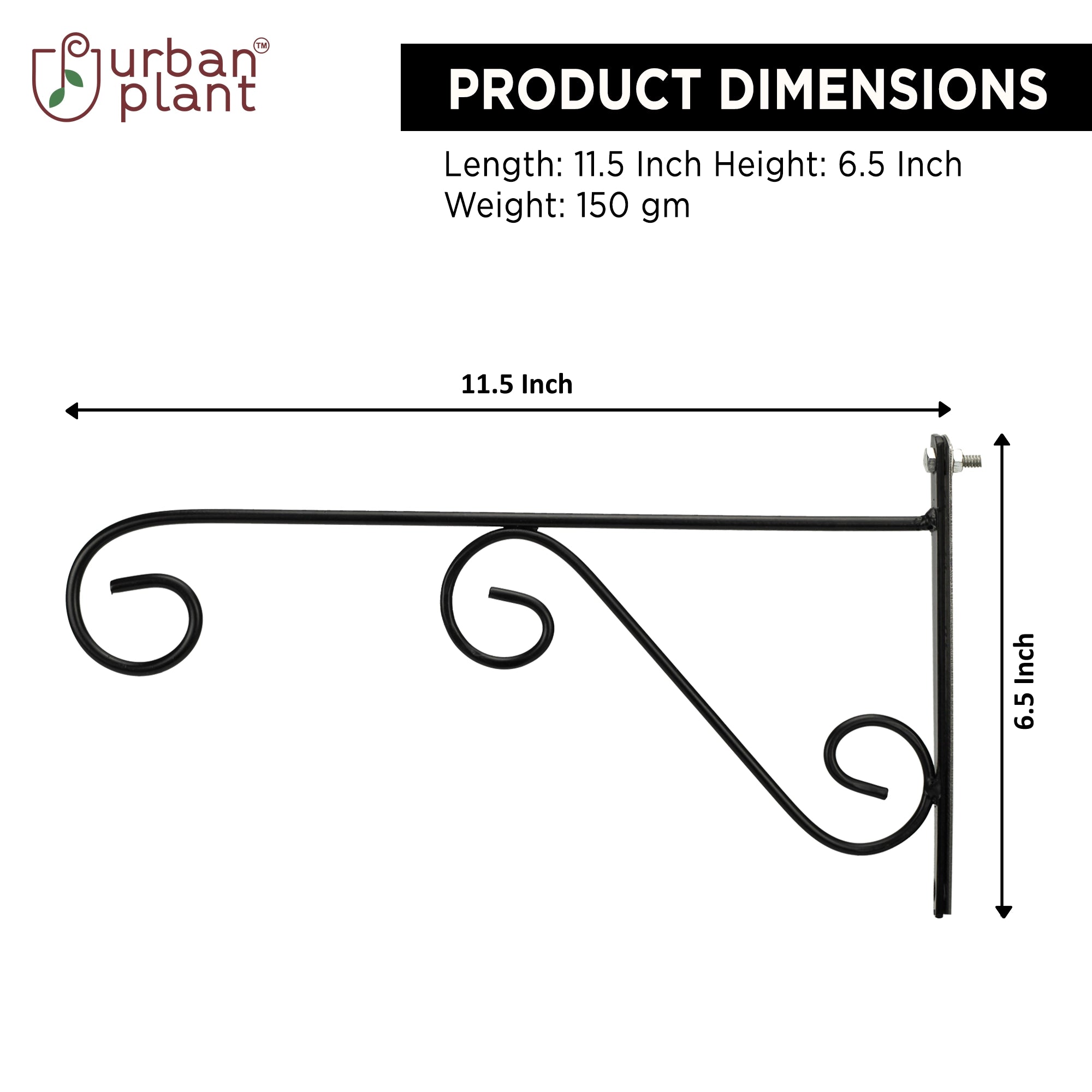 Urban Plant Metal Wall Bracket - (Set of 2) Gardening Accessories Urban Plant 