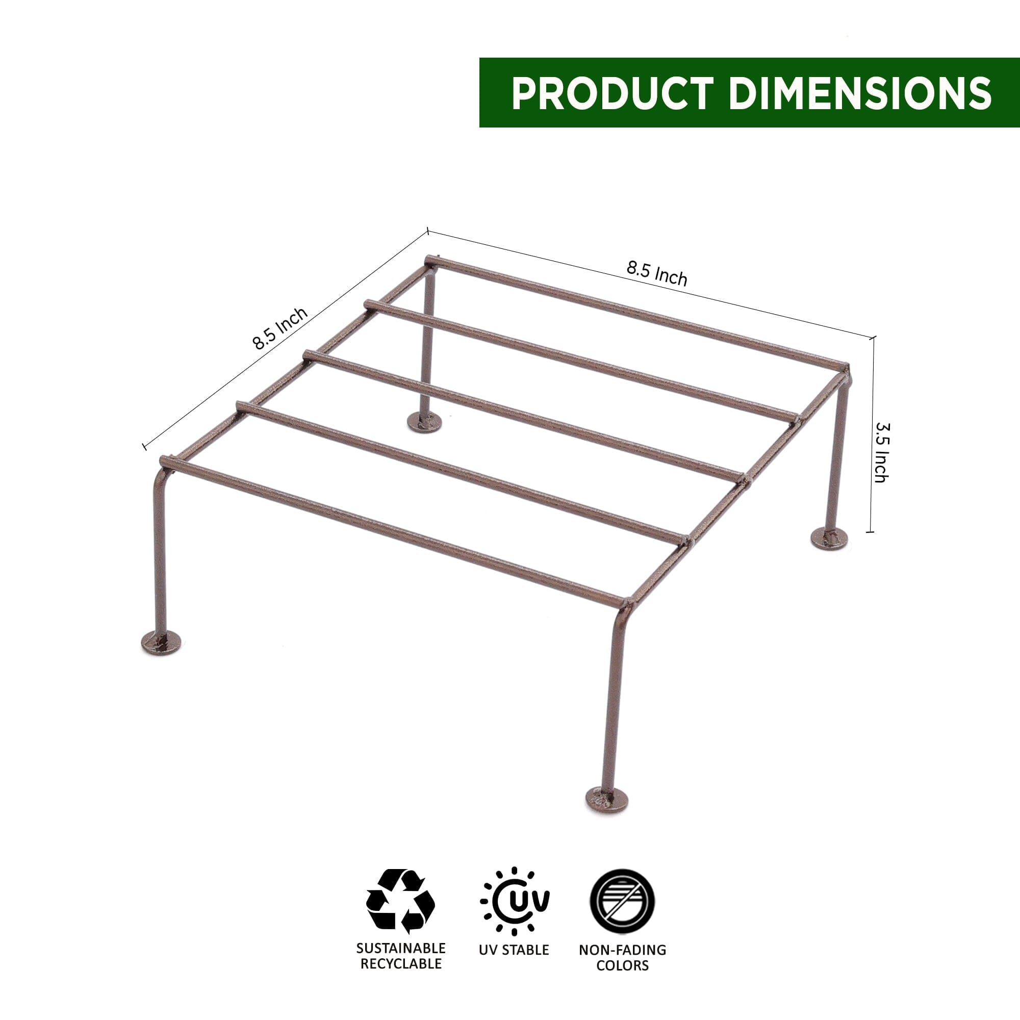 Urban Plant Titanium Stand (Set of 6 - Brown) Metal Stand Urban Plant 