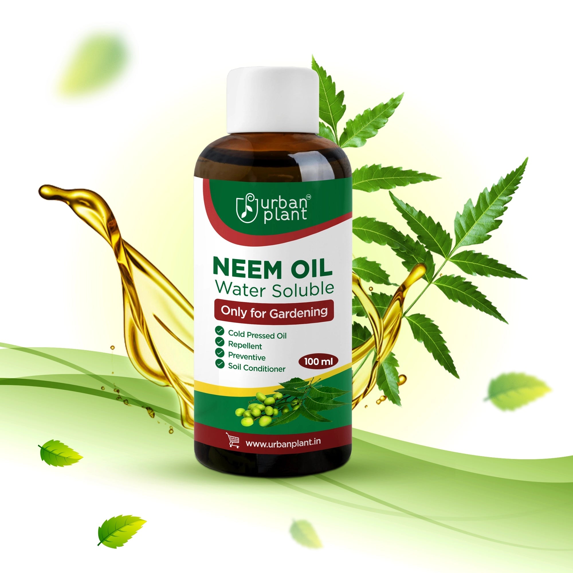 Neem Oil Water Soluble Organic Spray for Gardening Plant Care Urban Plant Pack of 1 