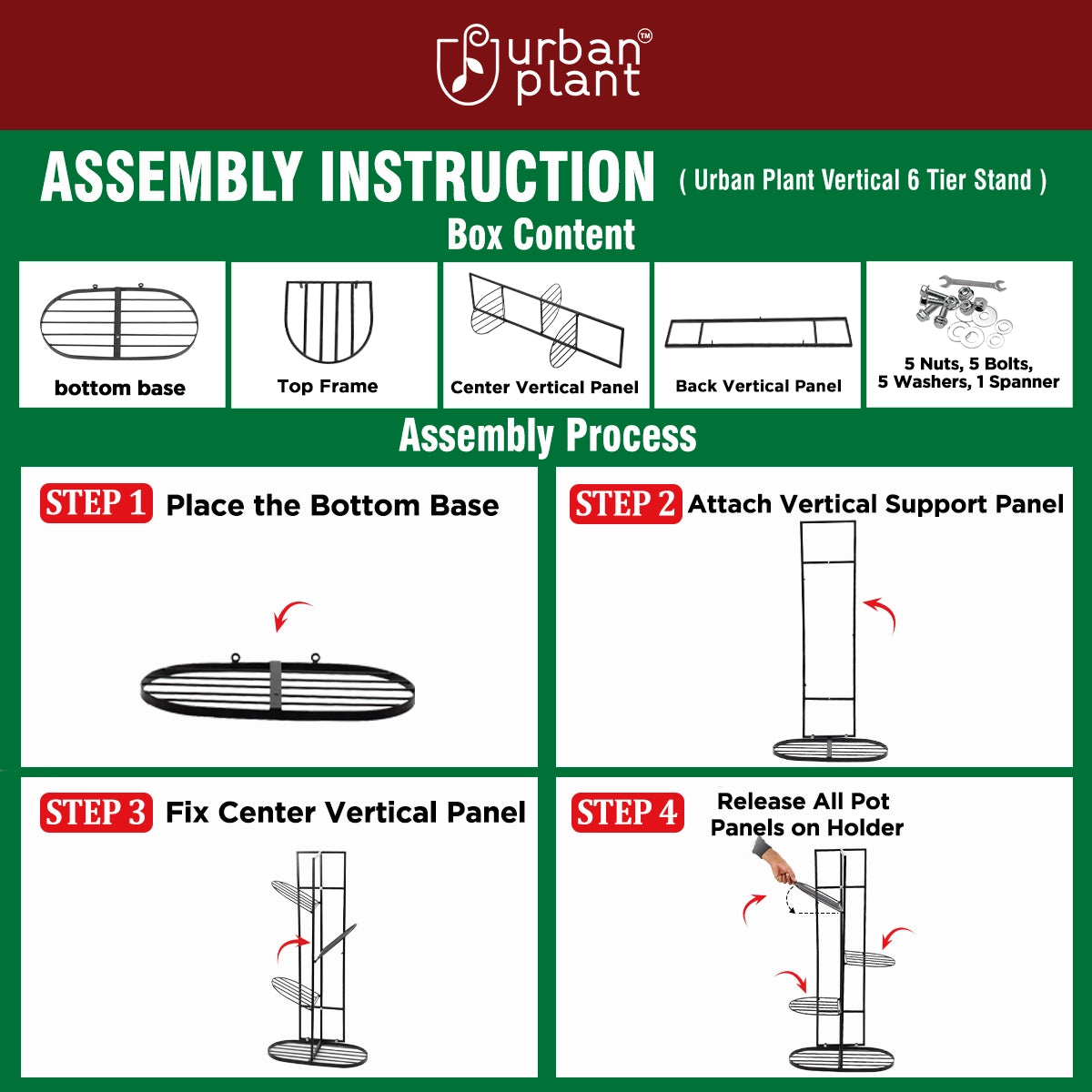 Urban Plant Vertical 6 Tier Stand Urban Plant 