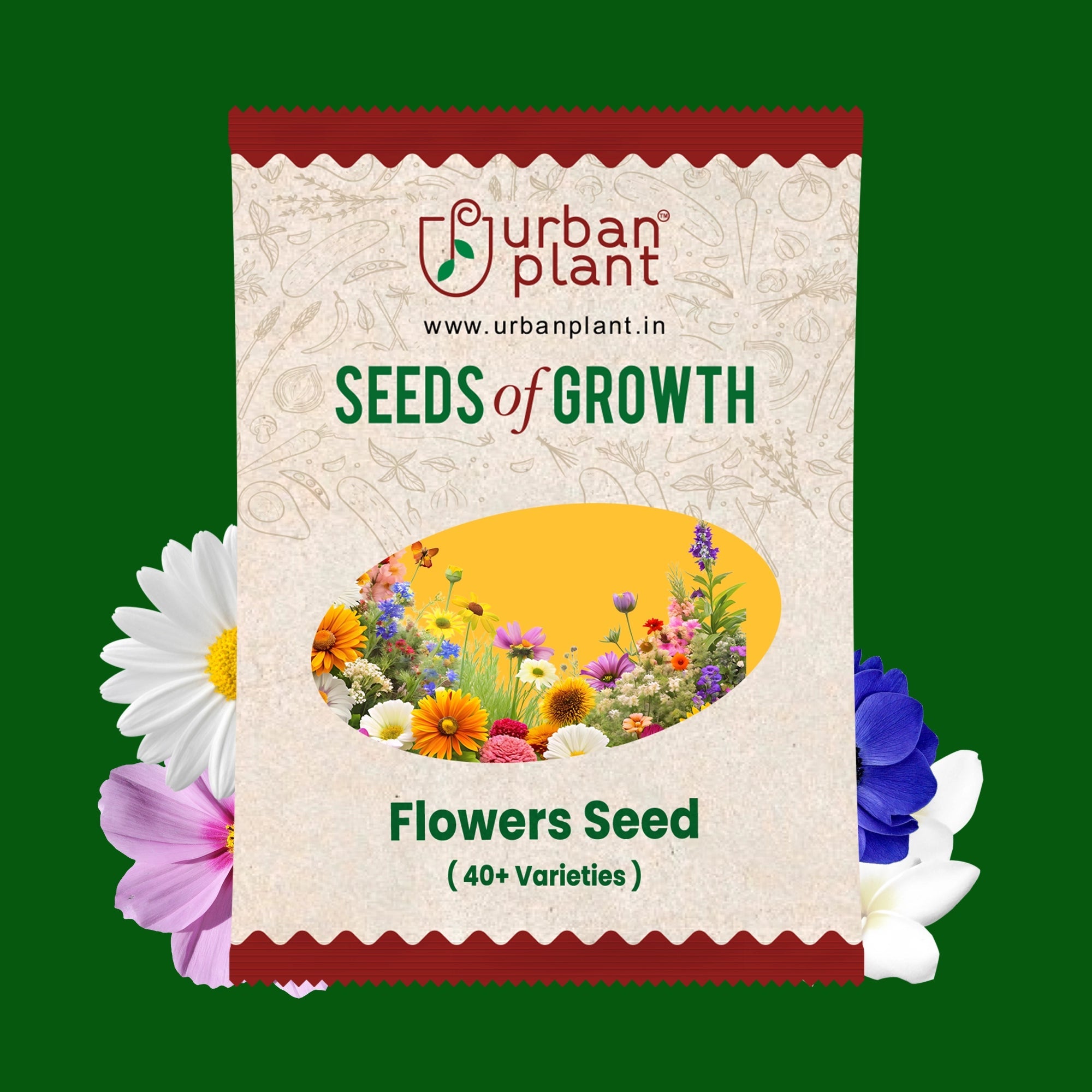 Flowers Seeds Bank – 40 plus Varieties - 4560 Seeds Flower Seed Urban Plant 