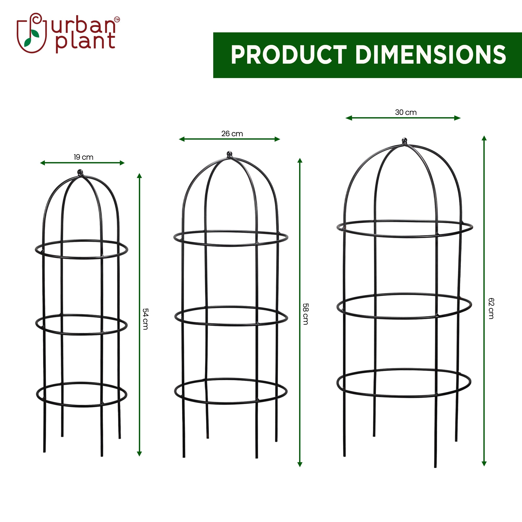 Urban Plant Trellis for Plant Protection (Set of 3) - 1193 ABC Gardening Accessories Urban Plant 